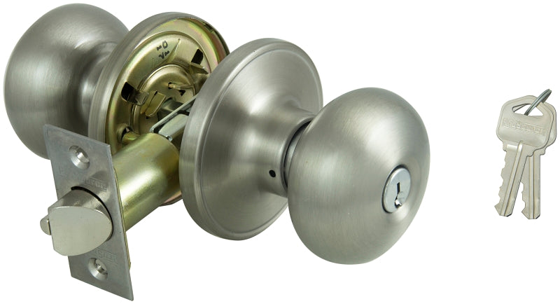 ProSource Entry Knob, Stainless Steel, KW1, KA3 Keyway, 3 Grade