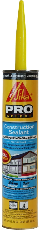 Sikaflex 515310 Construction Sealant, Dark Bronze, 10.1 oz Cartridge