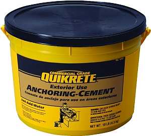 Quikrete 1245-11 Anchoring Cement, Granular, Brown/Gray, 10 lb Pail