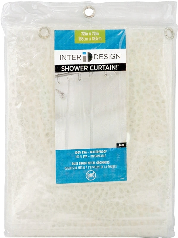 iDESIGN 21981 Shower Curtain, 72 in L, 72 in W, EVA/Vinyl, Clear