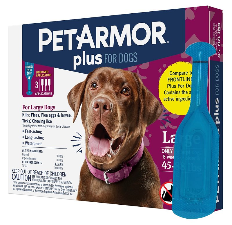 PetArmor Plus 5389 Flea and Tick Topical Treatment, Liquid Tube