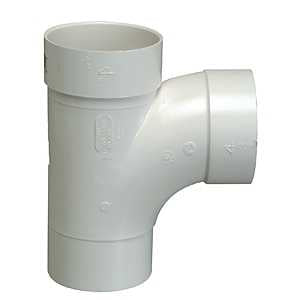 IPEX 40157 Pipe Tee Wye, 4 in, Spigot x Hub, PVC