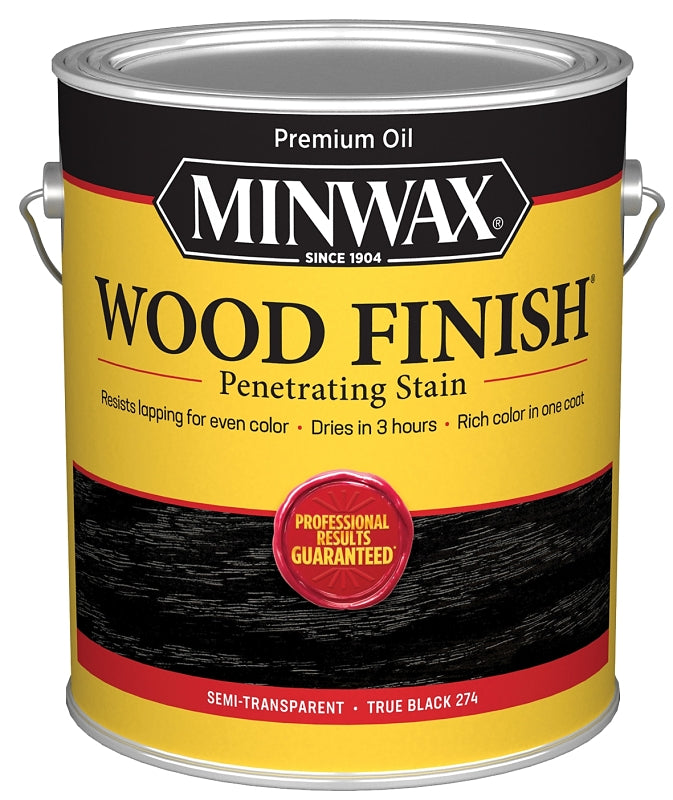 Minwax 711510000 Wood Stain, True Black, Liquid, 1 gal