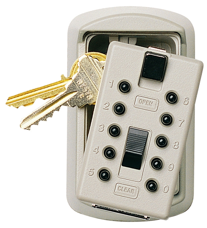 Kidde 001371C Key Safe, 2 Key, Pushbutton Lock, Clay, 3.88 x 2.31 x 1.69 in Dimensions