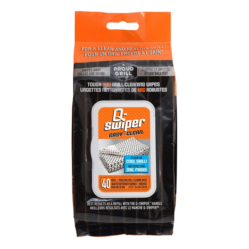 Proud Grill Q-Swiper 2400C BBQ Grill Cleaning Wipe Refill, Black/White