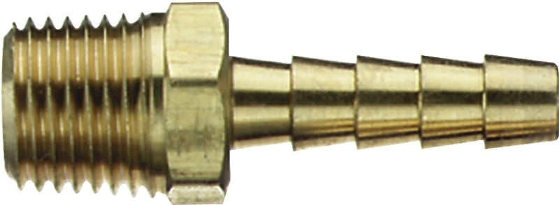 Tru-Flate 21-133 Air Hose Fitting, 1/4 in, MNPT x Barb, Brass