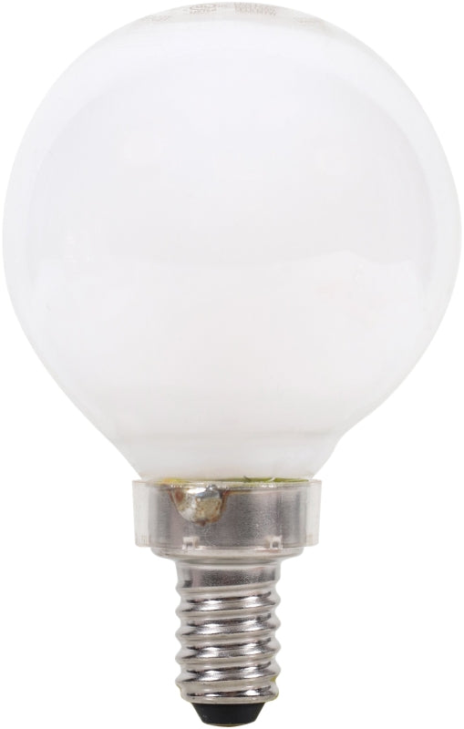 Sylvania 40797 Natural LED Bulb, Decorative, G16.5 Lamp, 40 W Equivalent, E12 Lamp Base, Dimmable, Frosted