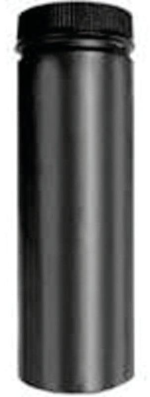 SELKIRK DSP6P24-1/266024 Stove Pipe, 6 in ID x 6-1/2 in OD Dia, 24 in L, Aluminized Steel/Stainless Steel, Black