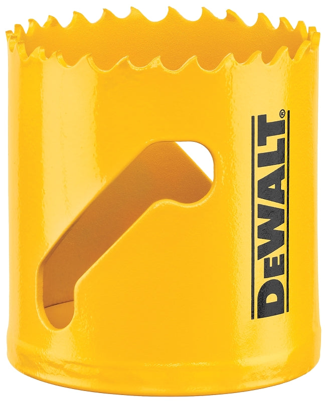 DeWALT DAH180034 Hole Saw, 2-1/8 in Dia, 1-3/4 in D Cutting, 5/8-18 Arbor, 4/5 TPI, HSS Cutting Edge