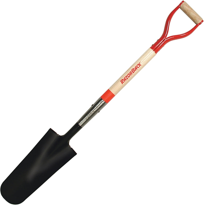 Razor-Back 47202 Drain Spade, 6-1/8 in W Blade, Steel Blade, Hardwood Handle, D-Shaped Handle, 29 in L Handle