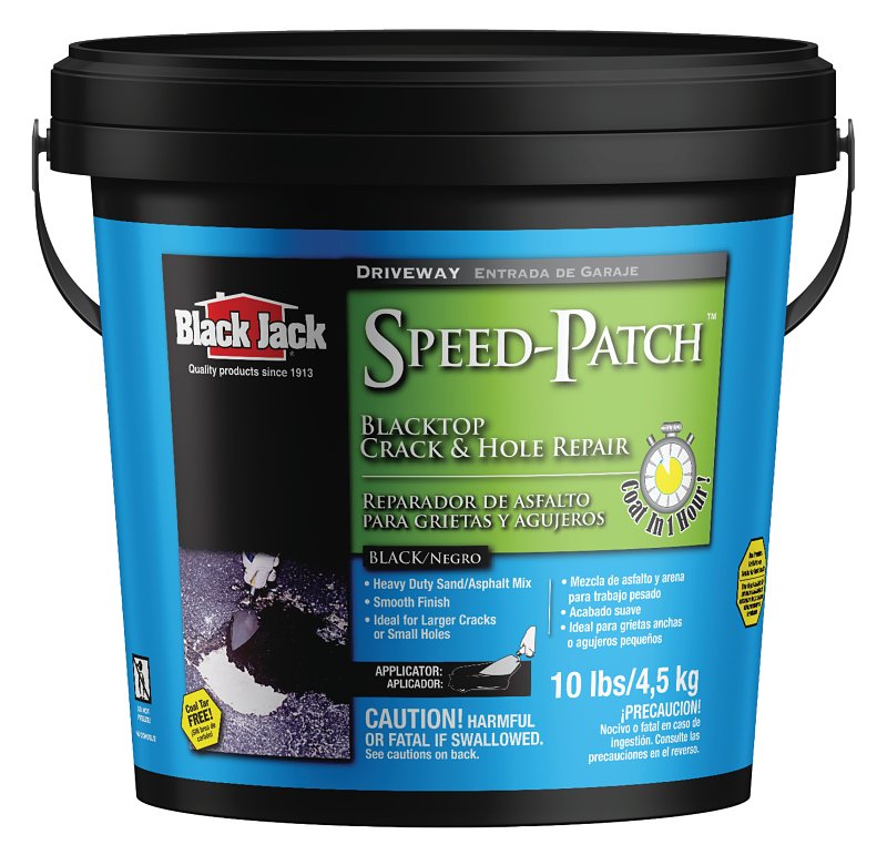 Black Jack Speed-Patch Series 6460-9-20 Crack and Hole Repair, Liquid, Black, Mild Hydrocarbon, 10 lb Pail