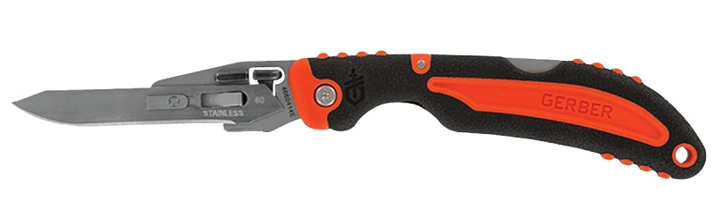 Gerber 31-002736N Folding Pocket Knife, 2.8 in L Blade, Orange Handle