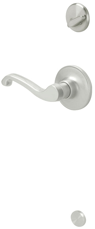 Schlage J Series JH59LAS619RH Handleset Interior Trim, 3 Grade, Mechanical Lock, Metal, Satin Nickel, Lever Handle