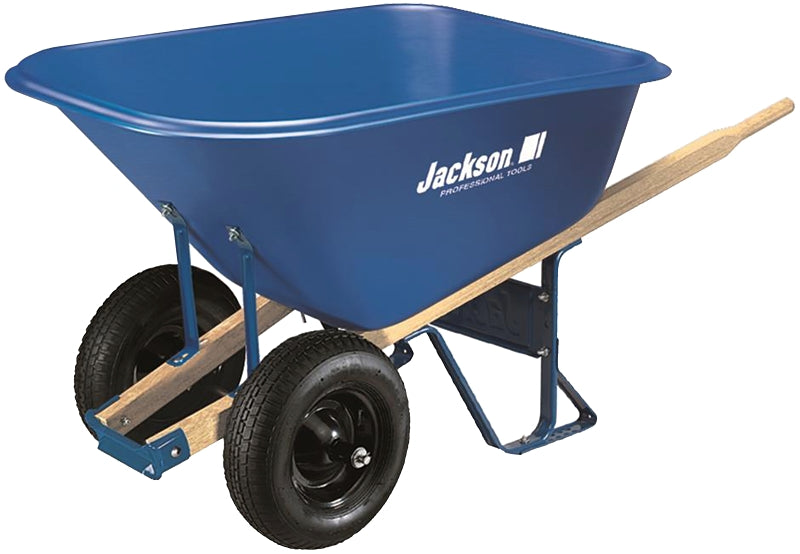 Jackson MP1010 Wheelbarrow, 10 cu-ft Volume, Poly, 2-Wheel, Pneumatic Wheel, 16 in Wheel