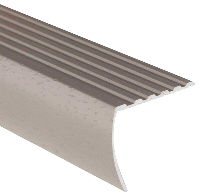 Shur-Trim FA2190HSI12 Stair Nose Moulding, 12 ft L, 1-1/8 in W, Aluminum, Hammered Silver