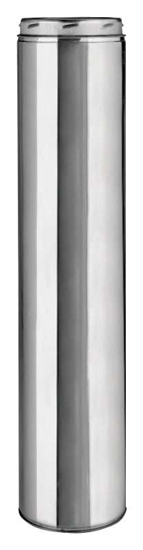 Selkirk 208024U Chimney Pipe, 10 in OD, 24 in L, Stainless Steel