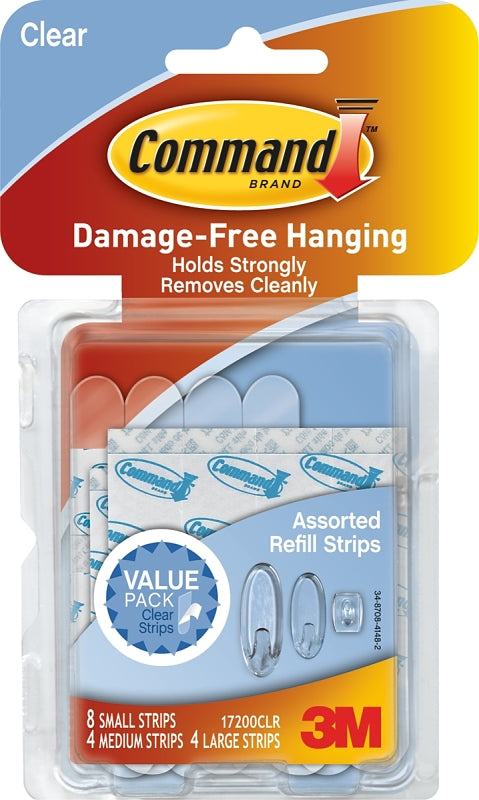 Command 17200CLR Refill Strip, Clear