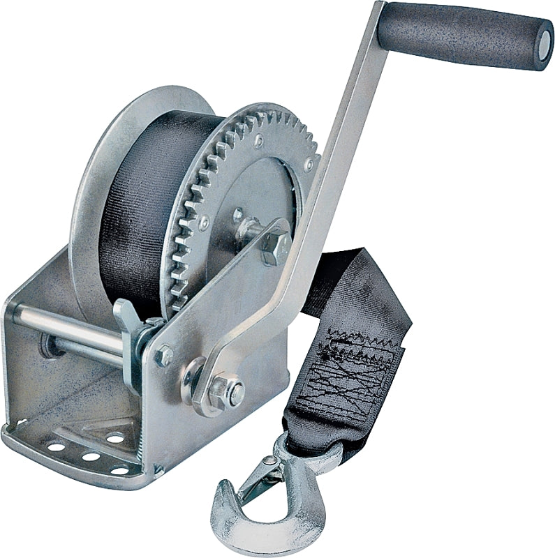 74329WINCH 1500LB W/STRP&HOOK