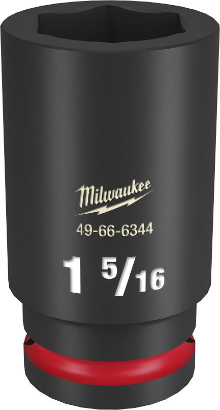 Milwaukee SHOCKWAVE Impact Duty Series 49-66-6344 Deep Impact Socket, 1-5/16 in Socket, 3/4 in Drive, Square Drive