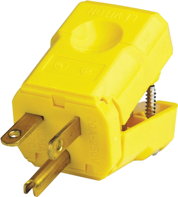 Leviton 021-05456-0PB Electrical Plug, 2 -Pole, 20 A, 250 V, NEMA: NEMA 6-20P, Yellow