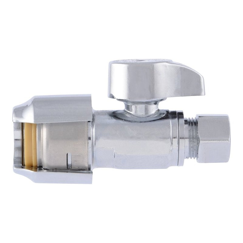 SharkBite Max UR23037 Ball Valve, 1/2 x 3/8 in Connection, Push-to-Connect x Compression, 125 psi Pressure