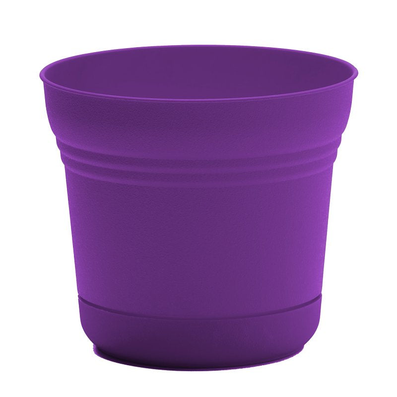 Bloem Saturn Series SP05928 Planter, 5 in Dia, 4-1/2 in H, Round, Plastic, Royal Lilac