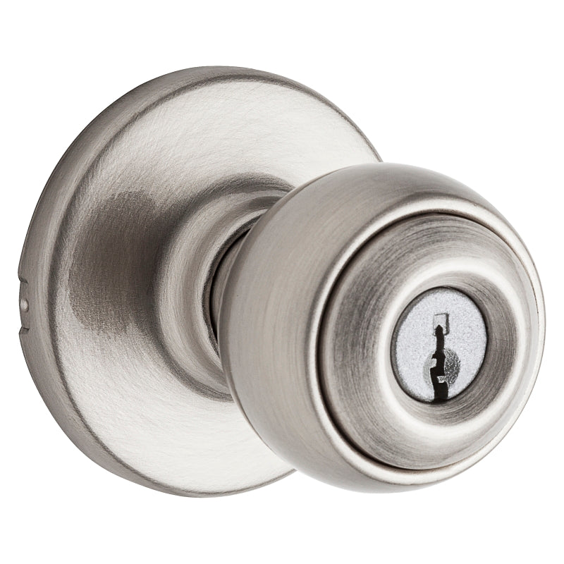 Kwikset 400P15RCLRCSK3BX Keyed Entry Knob, Satin Nickel