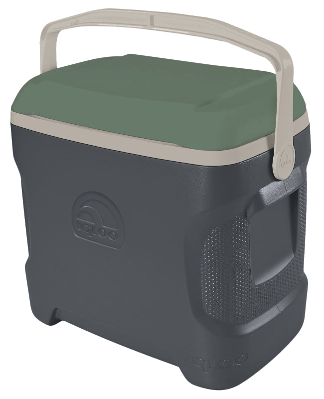 Igloo 50556 Sportsman Profile II Cooler, 30 qt Cooler, Polyurethane, Carbonite/Sandstone