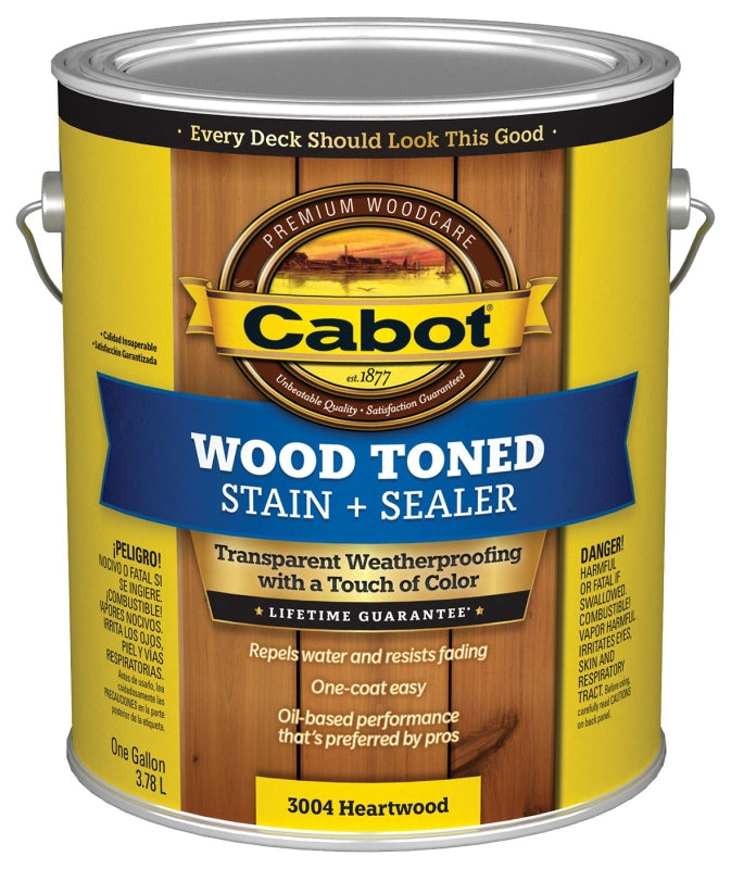 Cabot 140.0003004.007 Deck and Siding Stain, Heartwood, Liquid, 1 gal