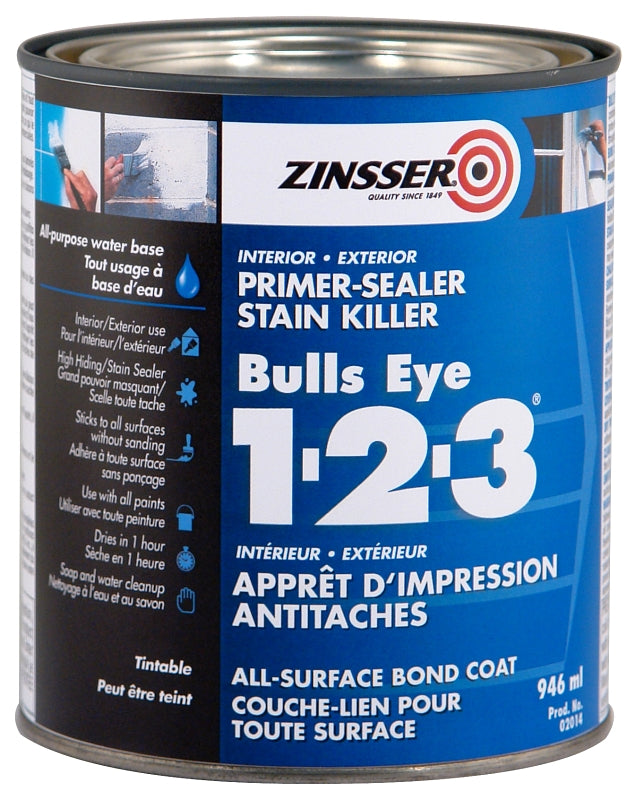 Zinsser Z02014 Primer, Flat, White, 946 mL, Can