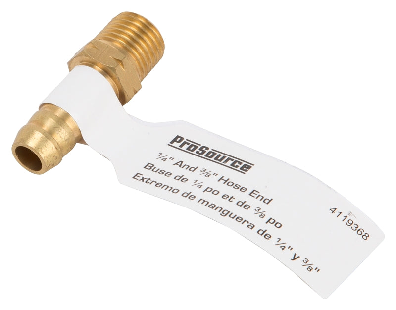 ProSource TA-054 Air Hose End, 1/4 in, MNPT, Brass, Brass