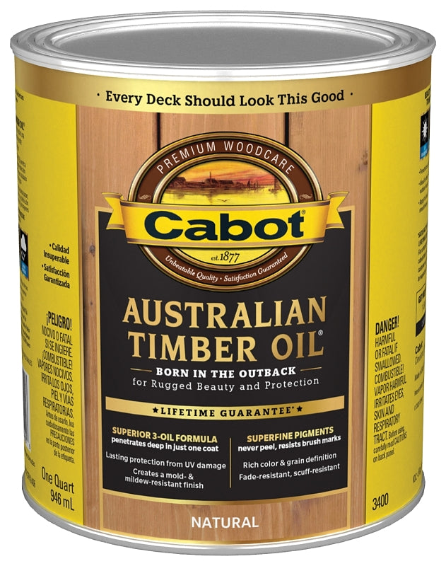 Cabot 140.0003400.005 Australian Timber Oil, Natural, Liquid, 1 qt