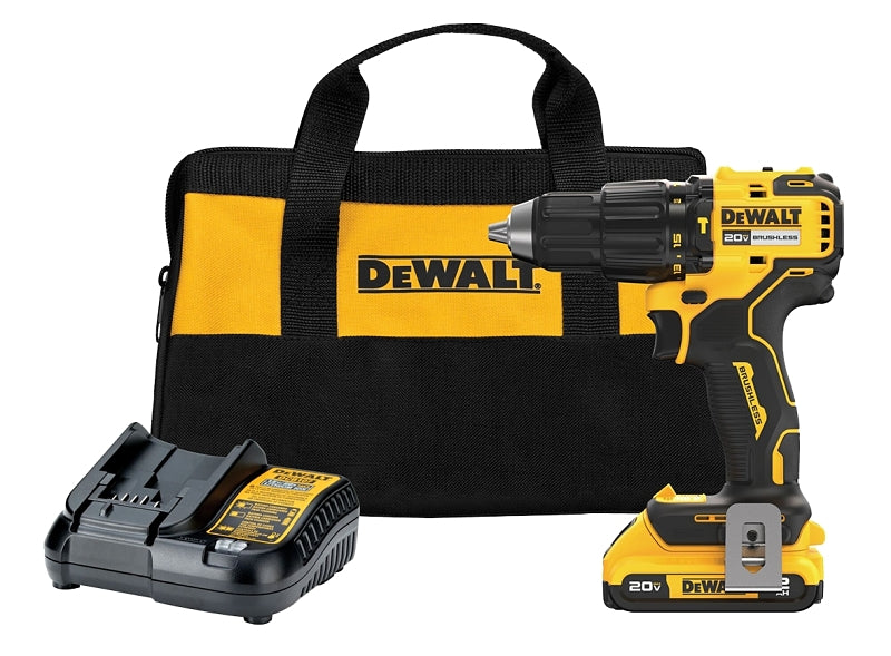 DeWALT DCD798D1 Cordless Hammer Drill Kit, Battery Included, 20 V, 2 Ah, 1/2 in Keyless Chuck, 0 to 28,050 bpm