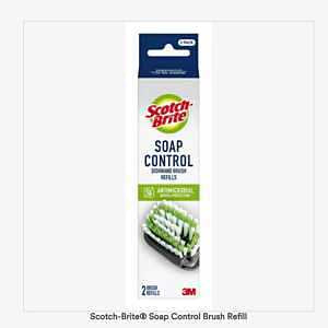 Scotch-Brite 751U-RF-2 Soap Control Brush Refill, Nylon Bristle, 7.6 in L