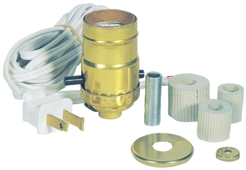 Westinghouse 7002500 Lamp Kit, Plug-In, Sockets, Metal, Brass, For: Standard Base 150 W Bulb