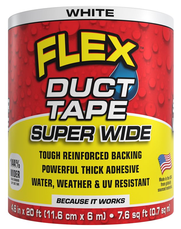 TAPE DUCT FLEX WHT 4.6INX20FT