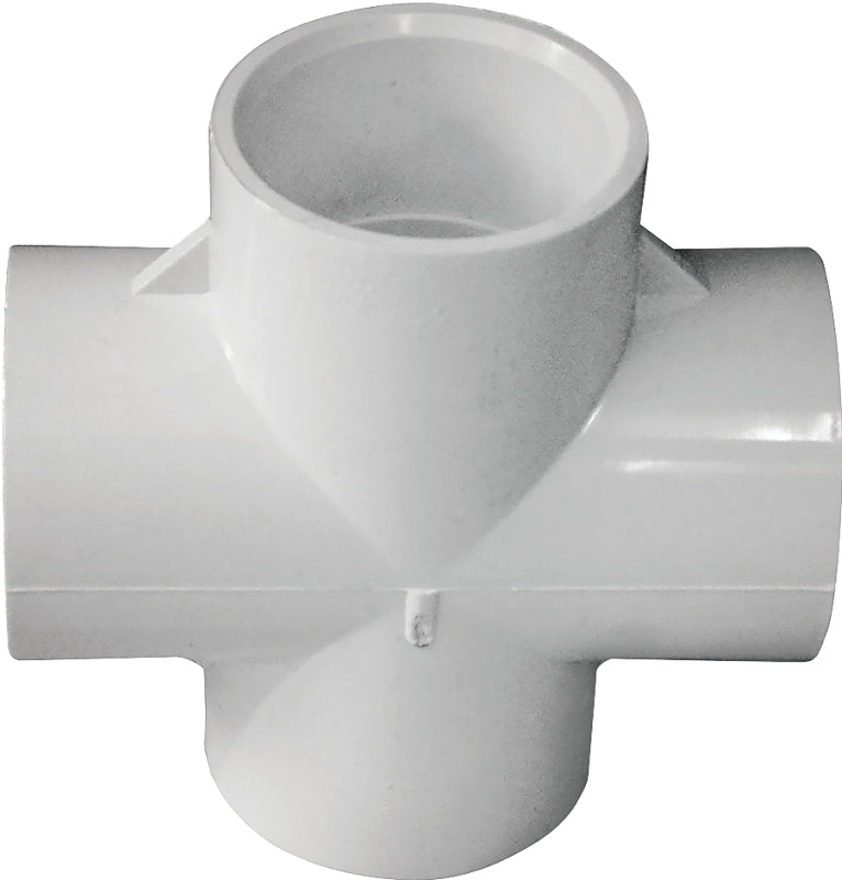 IPEX 435471 Pipe Cross, 1 in, Socket, PVC, White, SCH 40 Schedule, 150 psi Pressure