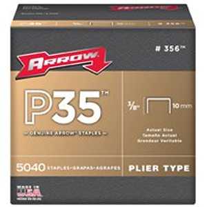 Arrow P35 Series 356 Staple, 7/16 in W Crown, 3/8 in L Leg