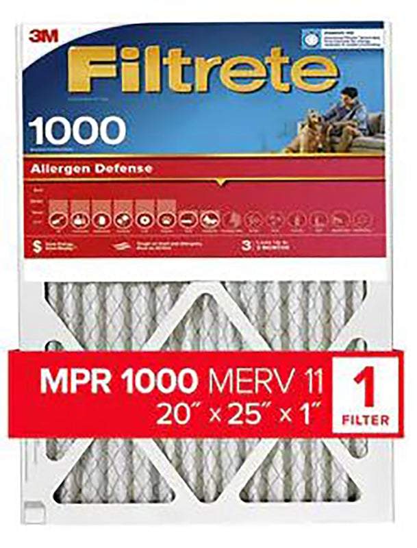 Filtrete 9803-4 Air Filter, 20 in L, 25 in W, 11 MERV, 1000 MPR