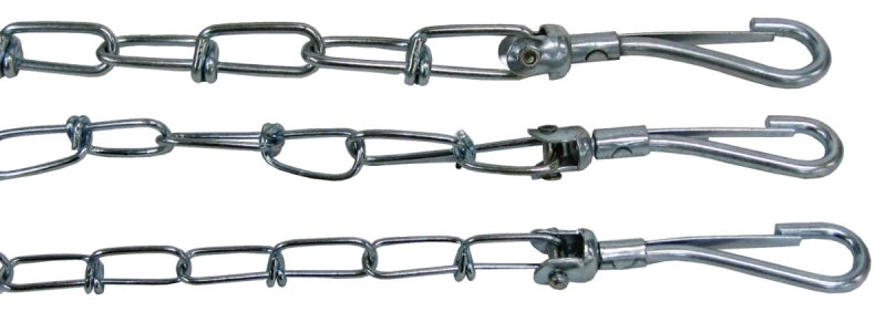 Boss Pet PDQ 43720 Pet Tie-Out Chain, Twist Link, 20 ft L Belt/Cable, Steel, For: Large Dogs up to 60 lb