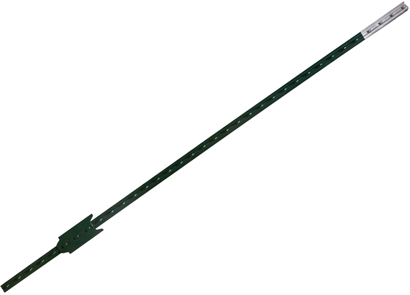 CMC 30052759 T-Post, 10 ft H, Steel, Green/Silver