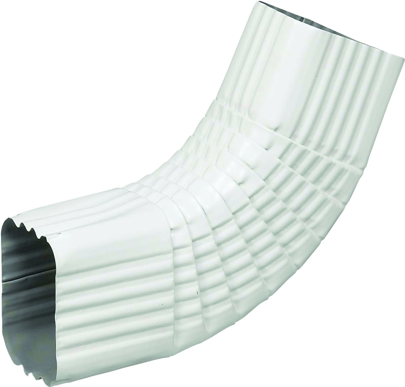 Amerimax 27065 Gutter Side Elbow, Aluminum, White