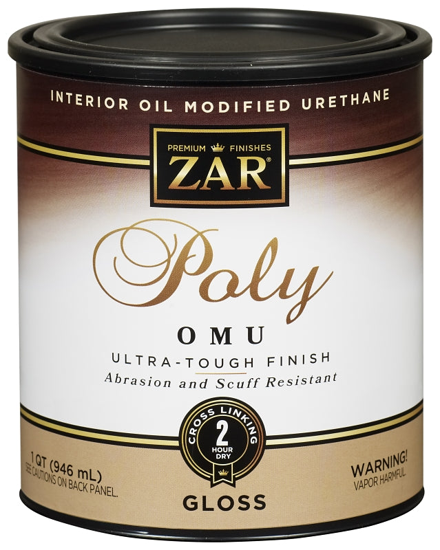 ZAR 36012 Polyurethane, Gloss, Liquid, Milky Clear, 1 qt, Can