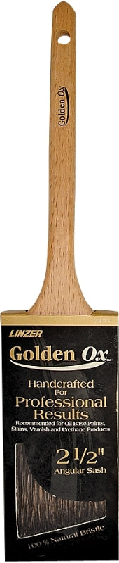 Linzer WC 2453-2.5 Paint Brush, 2-1/2 in W, 2-3/4 in L Bristle, China Bristle, Sash Handle