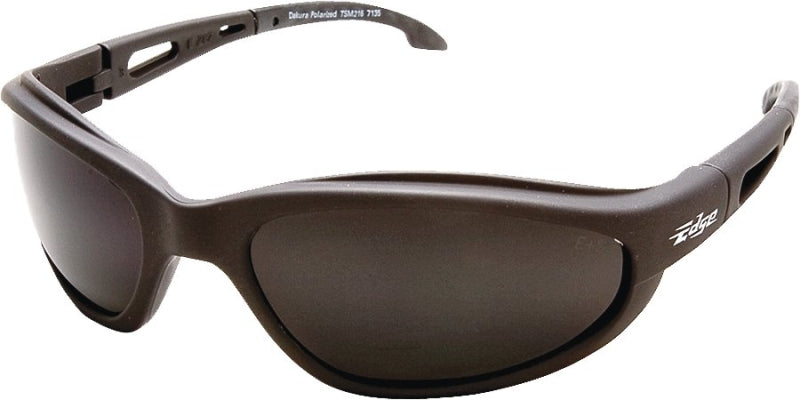 Edge TSM216 Polarized Safety Glasses, Unisex, Polycarbonate Lens, Full Frame, Nylon Frame, Black Frame