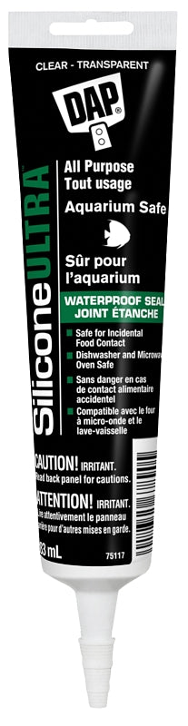 DAP 7079874325 Ultra Multi-Purpose Sealant, Clear, 24 hr Curing, -37 to 60 deg C, 82 mL Tube