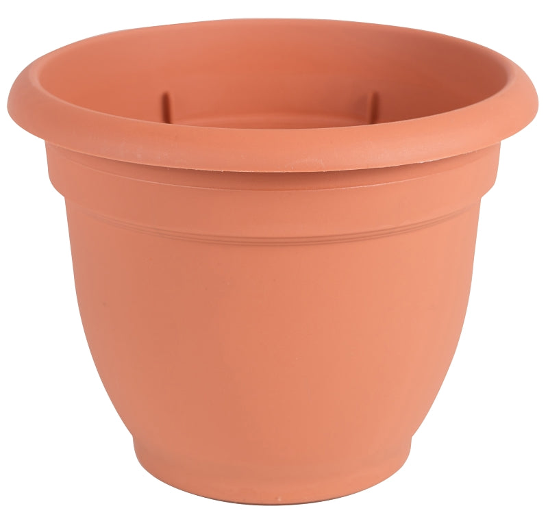 Bloem 20-56116 Planter, 16 in Dia, 13-3/4 in H, 17-3/4 in W, Round, Plastic, Terra Cotta