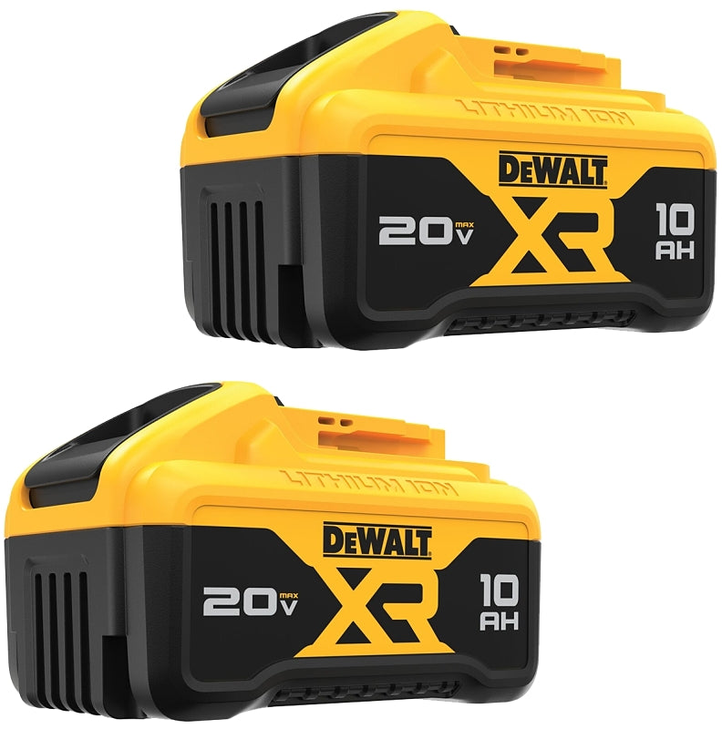 DeWALT DCB210-2 Rechargeable Battery Pack, 20 V Battery, 10 Ah, 1 hr Charging, 2/PK