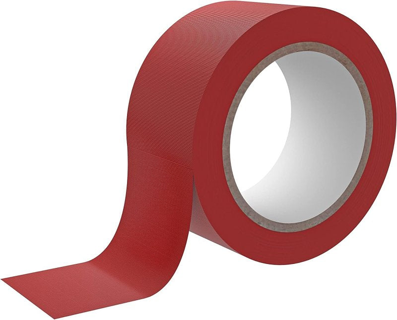 Roberts 50-040 Underlayment Seam Tape, 1-7/8 in W, 100 ft L, 0.005 in Thick, PVC Backing, Red