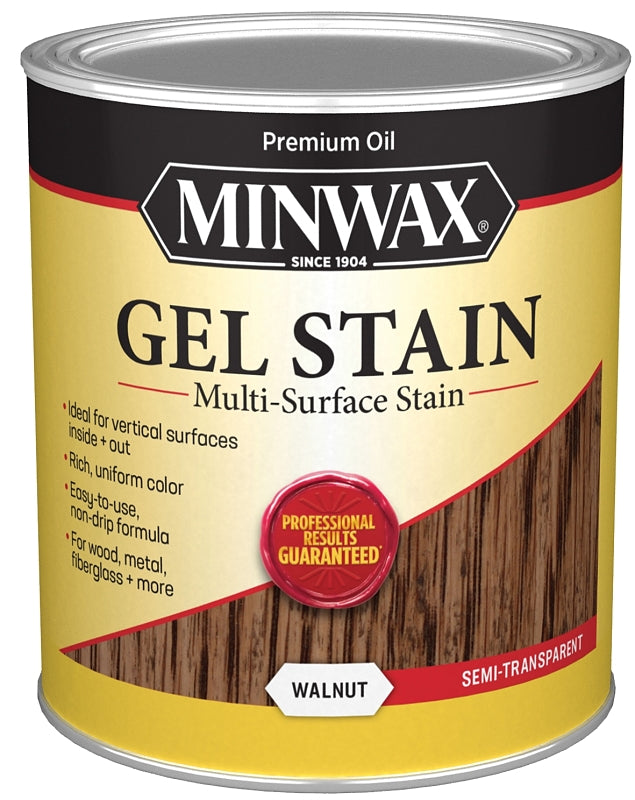 Minwax 66060000 Gel Stain, Walnut, Liquid, 1 qt